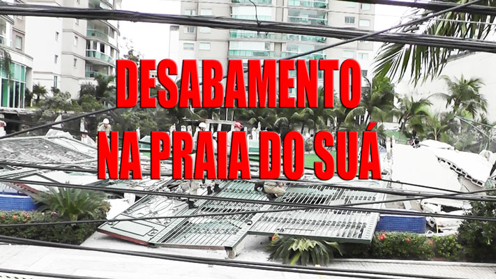 Área de lazer de condomínio de luxo desaba fere quatro e deixa porteiro desaparecido