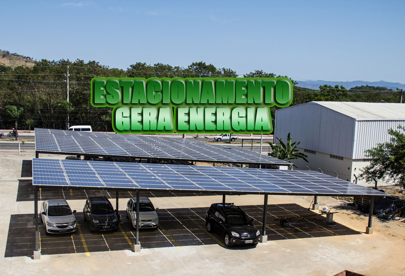 Estacionamento de Faculdade gera energia