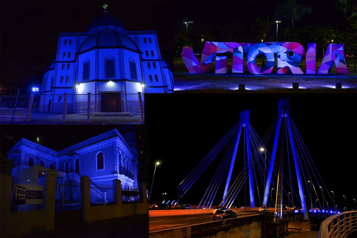 Novembro Azul: monumentos iluminados para alertar homens sobre prevenção