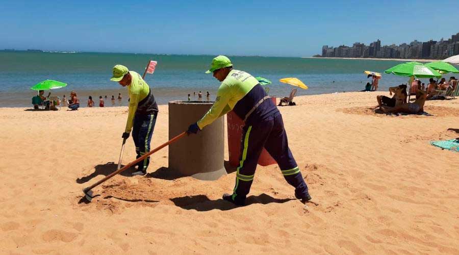 Novas lixeiras nas praias de Vila Velha