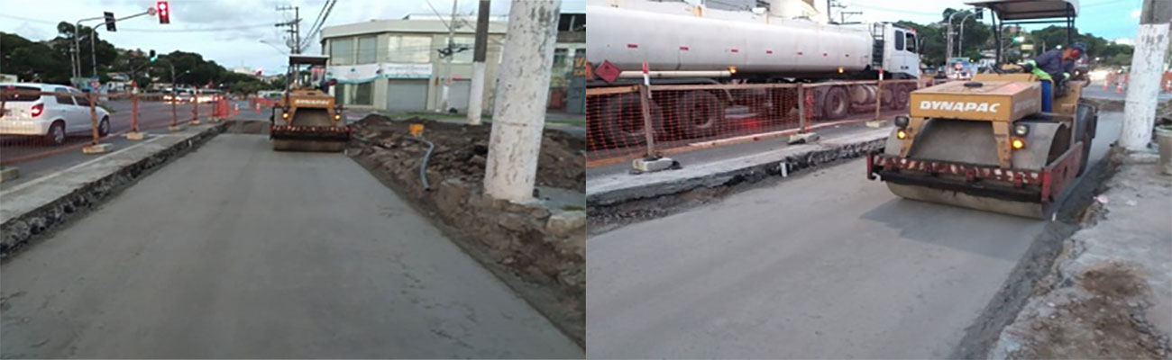 Nova Avenida Vitória terá piso de concreto na faixa do ônibus